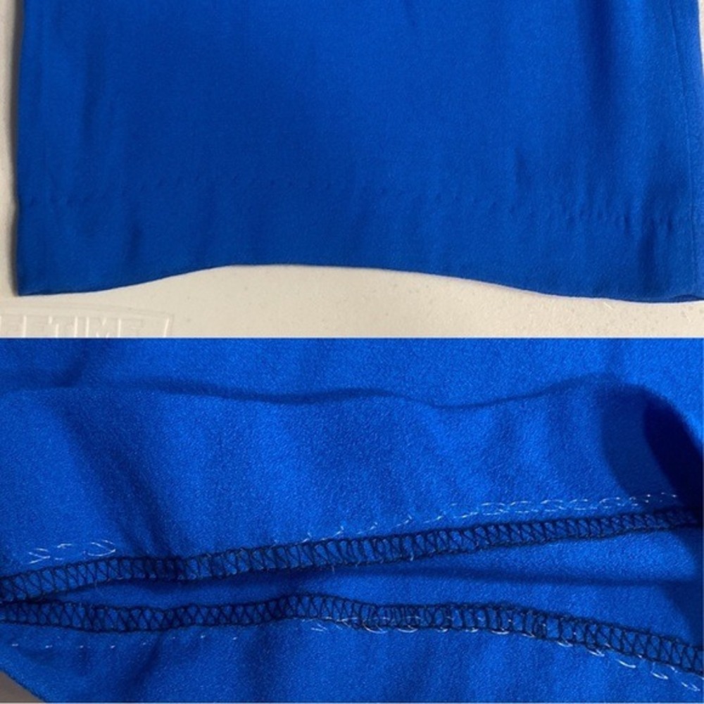 FRENCH‎ CONNECTION Blue Wide Leg Pants Size 2 Bold Businesswoman Corporate Boss - Picture 15 of 15